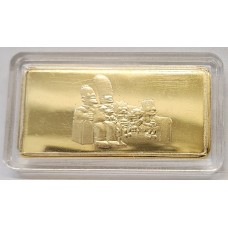 THE SIMPSONS . ONE HUNDRED 100 MILLS . GOLD INGOT BAR . GOLD PLATED